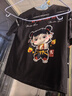 G.DUCKKIDS小黃鴨童裝哪吒兒童短袖套裝男童夏裝酷帥男孩哪咤衣服寶寶夏季 深灰色套裝 130 (建議115-125cm 5.2-7周歲) 曬單實(shí)拍圖