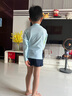 鴻星爾克（ERKE）兒童泳衣長(zhǎng)袖男童分體泳褲套裝中大童寶寶小男孩泡溫泉游泳衣  曬單實(shí)拍圖