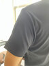 碼尚定制男士短袖T恤夏季純色透氣薄款零感醋酸解暑上衣T恤 黑色 3XL 曬單實(shí)拍圖