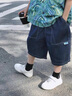 多多家男童五分褲夏季柔軟透氣萊賽爾休閑短褲兒童仿天絲牛仔寬松百搭 曬單實(shí)拍圖