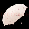天堂傘黑膠防曬防紫外線公主花邊太陽傘晴雨兩用小巧便攜遮陽傘女 若芙粉 曬單實(shí)拍圖