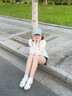 浪莎厚底復(fù)古德訓(xùn)鞋女2025新款透氣百搭學(xué)生小白鞋休閑運(yùn)動(dòng)小眾板鞋 白色 36 曬單實(shí)拍圖