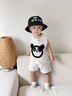 迪士尼（Disney）嬰兒衣服夏季薄款寶寶夏裝男嬰連體衣可愛(ài)超萌滿(mǎn)月百天無(wú)袖包屁衣 白色熊貓哈衣 #不含帽子襪子# 73cm #建議16-20斤# 曬單實(shí)拍圖