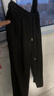 紫涵（ZIHAN）紫涵直筒褲女夏季萊賽爾通勤百搭垂感柔順寬松休閑褲 黑色 L 曬單實(shí)拍圖