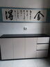 林氏家居餐邊柜一體靠墻柜子茶水柜小戶型儲物柜客廳家用實木條收納柜RU1T 【1.8米】灰色+黑色餐邊柜 曬單實拍圖