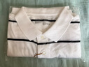 無印良品（MUJI）男式 棉水洗天竺編織 短袖POLO衫 襯衫 純棉 全棉男裝 ABE14A3S 白色 XL 曬單實(shí)拍圖