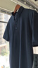 布先生短袖polo衫男夏季翻領(lǐng)絲光棉衣服男裝打底衫AT10461易穿搭清倉(cāng) 寶藍(lán)色 L (175) 曬單實(shí)拍圖