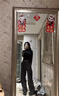 若盼美式工裝褲女大碼胖mm高腰直筒休閑褲梨形身材設計感翻邊闊腿褲子 灰色 M 建議95-110斤 曬單實拍圖