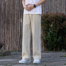 倉石一樹 KAZUKI KURAISHI倉石一樹日系復(fù)古亞麻褲子男款夏季薄款寬松直筒褲垂感棉麻休閑褲 淺米色 XL 135-150斤 曬單實拍圖