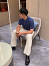 九牧王【含桑蠶絲】Polo衫男裝夏新款商務(wù)通勤百搭短袖商務(wù)休閑上衣 灰藍(lán)+修身版+TT2BDXB21247 XL 碼180/100A(52) 曬單實(shí)拍圖