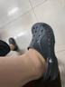 卡洛馳crocs 新款經(jīng)典貝雅洞洞鞋男女情侶涼鞋戶外沙灘拖鞋一腳蹬休閑鞋 黑色老貝雅 42 =M9W11 曬單實拍圖