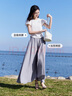 香影【仙女褲】灰色裙褲女垂感2025夏裝新款顯瘦寬松大褲腳闊腿褲 淺灰裙褲 XL 170/92A/125-140斤 曬單實拍圖