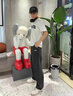 查佰倫 CHELDBAILANNC牛仔褲男夏季新款寬松直筒美式復古長(cháng)褲潮牌高街抽繩男士牛仔長(cháng)褲 復古藍 XL 曬單實(shí)拍圖