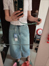 森馬[森柔牛仔]牛仔半身裙女毛邊夏季直筒裙103324120005 曬單實拍圖