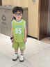 沐霓 男童背心球服套裝夏男寶寶圓領(lǐng)速干運動(dòng)短袖短褲兩件套2025新款 綠色 110cm 曬單實(shí)拍圖