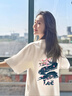 Lee Srtroi2025夏季新款潮牌休閑寬松ins百搭情侶新風尚純棉短袖t恤男女 珍珠白 L 曬單實拍圖