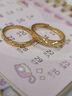 中國黃金（CHINA GOLD）滿天星黃金情侶戒指足金對戒七夕情人節(jié)送男女朋友老婆生日禮物 金重約1.7g【足金女戒】 曬單實(shí)拍圖
