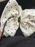 須橘黑白時(shí)尚波點(diǎn)蝴蝶結飄帶發(fā)飾女小眾設計高級感頭飾新款后腦勺抓夾 白色波點(diǎn)蝴蝶結飄帶抓夾 曬單實(shí)拍圖