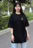 WYKZ純棉短袖t恤男夏季2025新款重磅美式潮牌情侶半袖百搭寬松體恤潮 黑色 XL (建議135-155斤) 曬單實(shí)拍圖