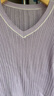 科蒙博卡2025春夏桑蠶絲新款V領(lǐng)針織衫女半袖短款t恤純色薄款上衣 淺紫色 L 曬單實(shí)拍圖