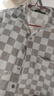 卡賓（CABBEEN）【棋盤格】商場同款牛仔短袖襯衫男2024夏季新款寬松潮牌襯衣 米白色12 L /175/50 曬單實拍圖