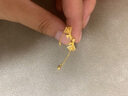 周六福輕婚嫁系列蝴蝶結(jié)黃金耳墜女生日禮物計價A0912513 一對 約1.96g 曬單實拍圖