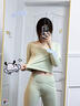 保暖內衣女加絨加厚打底衫AB面秋衣秋褲發(fā)熱秋冬無(wú)痕美體套裝 膚色【AB面】圓領(lǐng) XL 建議100-120斤 曬單實(shí)拍圖