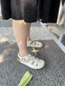 百麗（Belle）羅馬吐司1代升級款勃肯女25夏新商場款透氣外穿拖鞋D5V1DBH5 米白 （1代升級版） 37 (235mm) 曬單實拍圖
