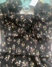moussy 2025春季新品法式少女方領泡泡袖碎花連衣裙028ISA33-3301 025花紋黑色 M 曬單實拍圖
