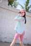 優(yōu)優(yōu)1點(diǎn)（Yoyo one）女童防曬衣夏季罩衫薄款運動(dòng)長(cháng)袖兒童冰絲涼感速干衣 19690藍色防曬T恤 【UPF50+】 150 曬單實(shí)拍圖