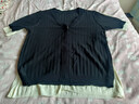 皮爾卡丹（pierre cardin）海星扣小香風(fēng)V領(lǐng)短袖白色冰絲針織開(kāi)衫女夏薄短款法式上衣T恤小衫 白色 XXL建議130-150斤 曬單實(shí)拍圖