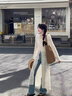 SNYDER WEAR2025新款秋季開(kāi)衫女長(zhǎng)款針織開(kāi)衫外套溫柔風(fēng)氣質(zhì)百搭薄款寬松開(kāi)衫 杏色單件 薄款 S 【建議85斤-105斤】 曬單實(shí)拍圖