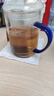 plazotta seit 1893德國 玻璃杯茶水分離花茶杯辦公室泡茶個人專用帶蓋水杯 藍(lán)色把手 450ml 1只 曬單實拍圖