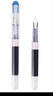 白雪（snowhite） 藍(lán)黑中性筆0.5mm墨藍(lán)色處方筆水性筆直液式走珠筆速干醫(yī)生護士用 【藍(lán)黑色鋼筆6支】一次性墨囊 曬單實拍圖