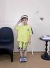 G.DUCKKIDS小黃鴨童裝男童夏季套裝短袖t恤夏裝兒童衣服寶寶夏天男孩體恤 淺綠色套裝 100 (建議90-98cm 2-3周歲） 曬單實拍圖