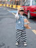 G.DUCKKIDS小黃鴨童裝兒童馬甲春秋2024新款女童牛仔馬夾外穿坎肩無袖外套 藍色 110 (建議身高100cm 4-5歲)cm 曬單實拍圖