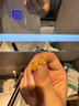 中國黃金（CHINA GOLD）足金拉絲小方糖耳釘女款黃金繞線耳飾品情人節(jié)生日禮物送女友老婆 拉絲小方糖耳釘 約1.5g 曬單實拍圖