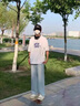 啄木鳥冰絲涼感牛仔褲男士夏季薄款青少年男生寬松直筒休閑褲闊腿長(zhǎng)褲子 20520-1/SJ113淺藍(lán)色 L 曬單實(shí)拍圖