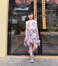 女童夏套裝2025新款女孩巨好看夏裝衣服夏季kt貓短袖半身裙兩件套 上衣+裙子【含公仔】 140 曬單實(shí)拍圖