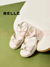百麗（Belle）扭結(jié)休閑涼鞋女2025夏季新款商場(chǎng)同款真皮厚底涼鞋D6M1DBL5 米白 35 (225mm) 曬單實(shí)拍圖
