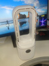 olayks立時無葉風(fēng)扇家用桌面小型臺式臥室輕音搖頭電風(fēng)扇香薰加濕 陶白 曬單實拍圖