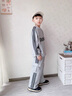G.DUCKKIDS男童秋裝套裝2025新款中大兒童春秋款衛(wèi)衣運(yùn)動(dòng)服男孩加絨套裝潮 灰色 160 cm 曬單實(shí)拍圖