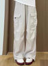 趣米樂(lè)冰絲速干運(yùn)動(dòng)休閑褲女夏季新款高腰直筒小個(gè)子美式潮流工裝闊腿褲 杏色 M 【建議90-110斤】 曬單實(shí)拍圖