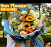 艾斯維娜鮮花速遞向日葵混搭花束生日禮物全國同城配送 向日葵香檳韓式花束 曬單實(shí)拍圖