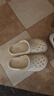 名創(chuàng)優(yōu)品（MINISO）洞洞鞋男女夏季外穿涼鞋防滑厚底踩屎感包頭涼拖鞋 卡其+趣味零食 曬單實(shí)拍圖