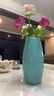 潤華年富貴竹大口徑花瓶 光滑陶瓷花瓶插干家居客廳擺件小清新簡(jiǎn)約綠蘿 雙子大號藍色 曬單實(shí)拍圖