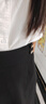 羅蒙（ROMON）黑色西裝半身裙中長款春秋新款高腰顯瘦通勤風(fēng)職業(yè)垂墜感a字裙子 黑色 XL 曬單實拍圖