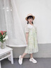 紛資言女童夏季碎花連衣裙2025新款女大童洋氣清新學(xué)院風(fēng)裙子小女孩夏裝 110碼建議身高100cm左右 均碼 雙領(lǐng)連衣裙 曬單實(shí)拍圖