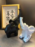 笨鳥(niǎo)創(chuàng  )意創(chuàng  )意大象擺件客廳電視柜酒柜裝飾品北歐現代高檔輕奢喬遷新居禮品 大象擺件黑白套裝(A) 曬單實(shí)拍圖