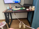 嘩禾梧電腦桌家用辦公桌子簡約臺式書桌電競桌學習工作臺宿舍出租房桌子 黑架+古橡木 【15mm桌面】100*60CM 曬單實拍圖
